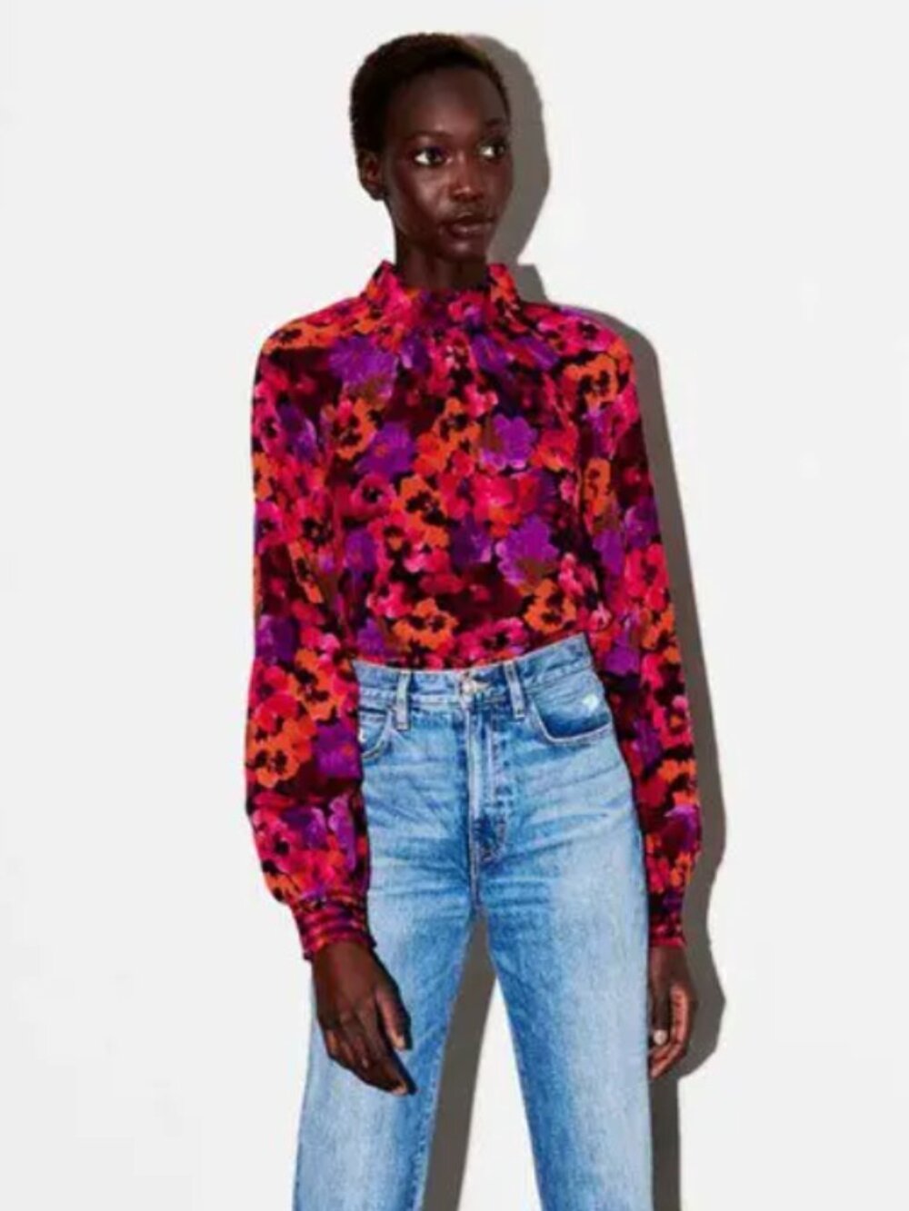 Saylor | Beck Top in Painterly Poppy
